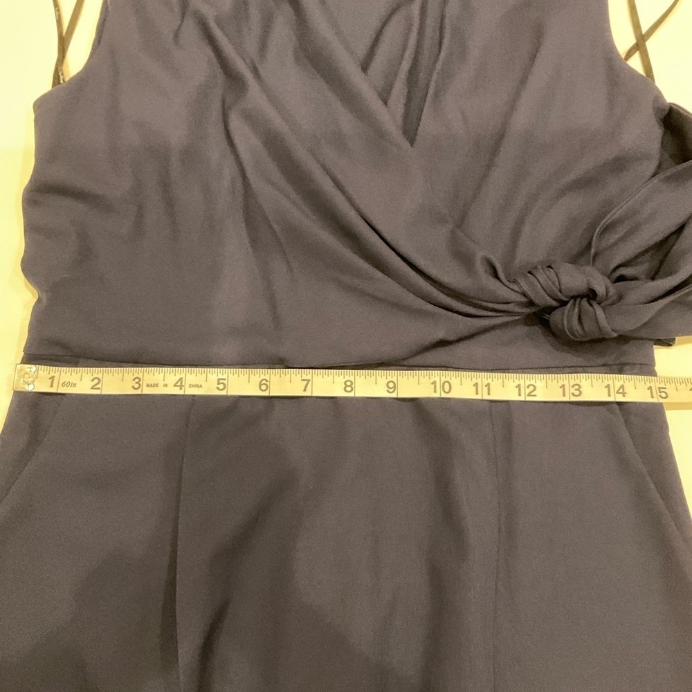 NWT Lulus Zealous Love Navy Tie Front Dress Sleeveless with Pockets Navy Large - Picture 10 of 13